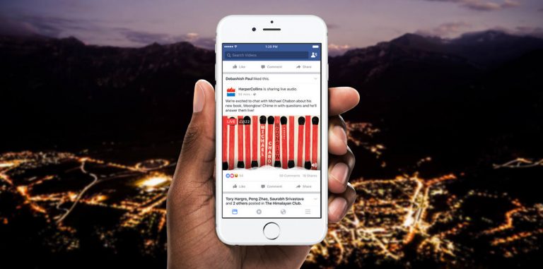 Facebook запускает аудиотрансляции в прямом эфире