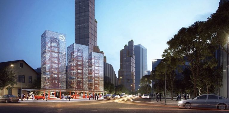Charging Tower — концепт городских башен для зарядки электромобилей