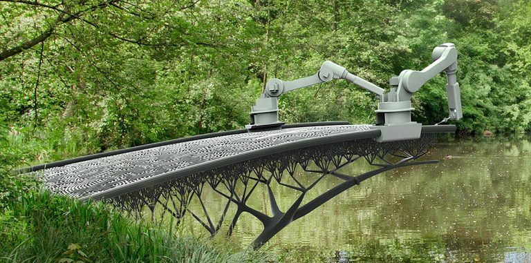 Робот от MX3D печатает мосты прямо в воздухе