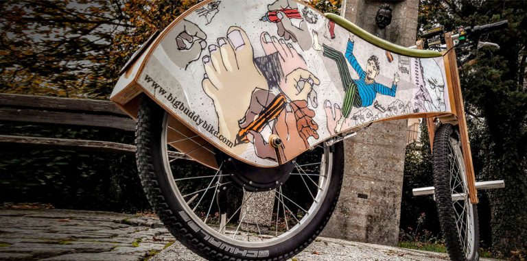 Big Buddy Bike — деревянный электровелосипед с авто-балансировкой
