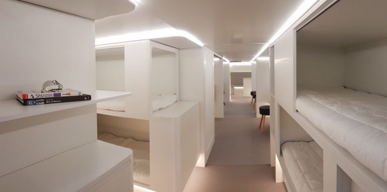 Airbus представила лежачие места для трансатлантических перелетов