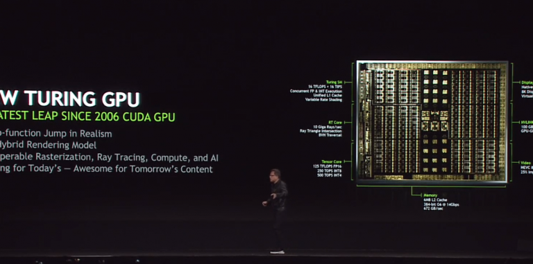 NVIDIA представила новый тип архитектуры своих чипов с трассировкой лучей Turing