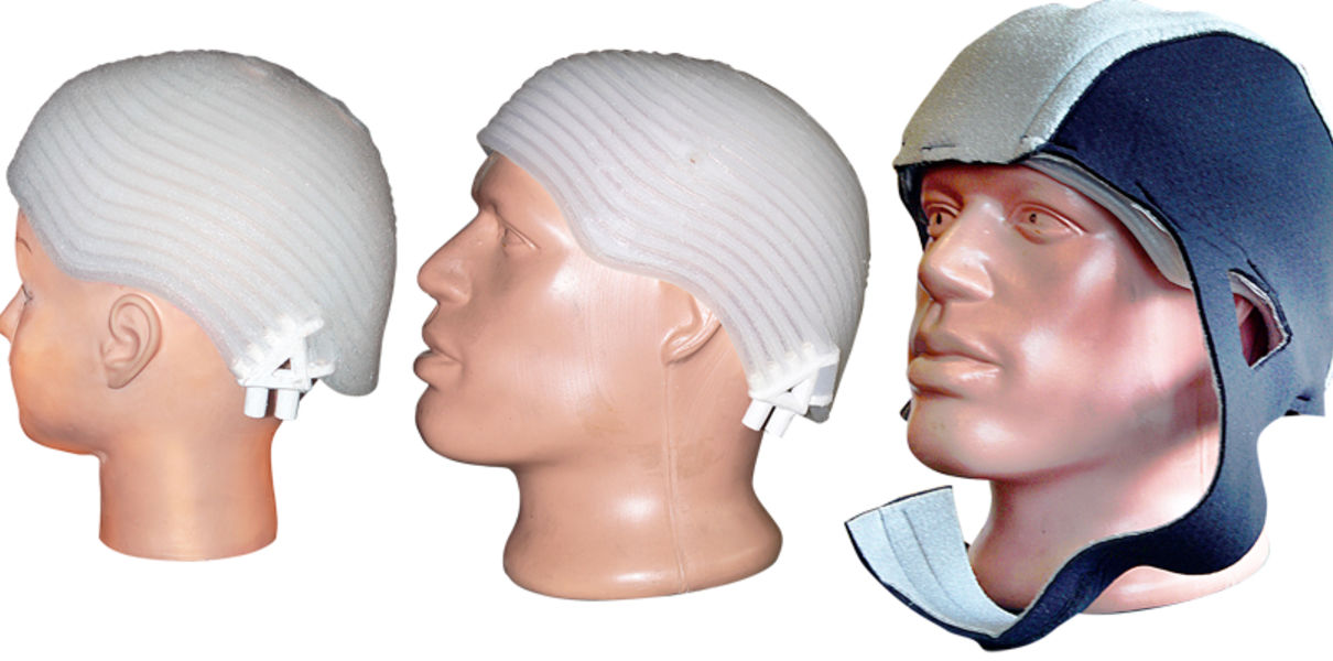 Боли после операции на голову. Шлем криоаппликатор. Шлем защитный для эпилептиков. Охлаждающий шлем. Послеоперационная шапка на голову.