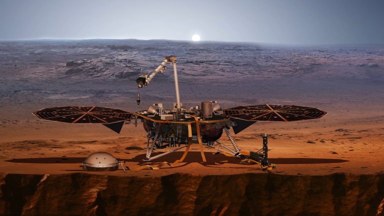 Посмотрите, как зонд InSight в прямом эфире садится на поверхность Марса