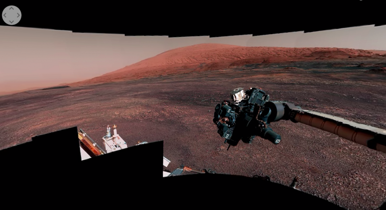 НАСА опубликовала видеопанораму Марса, сделанную Curiosity с хребта Веры Рубин
