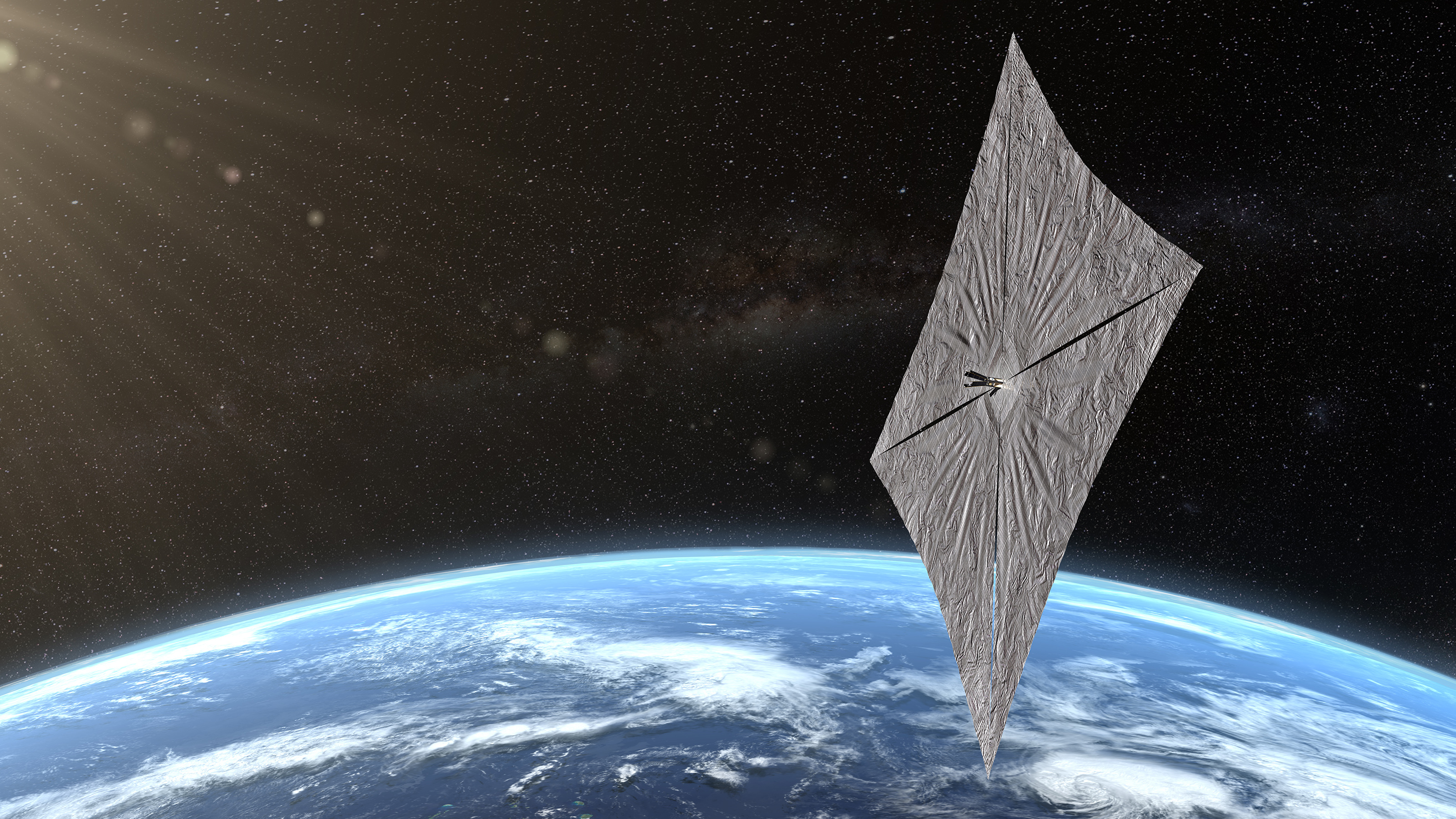 Космический корабль движется круговой. Lightsail 2. Космический парусник Lightsail. Солнечный Парус. Солнечный Парус в космосе.