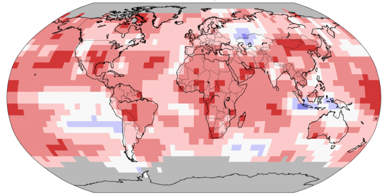 Сентябрь 2019 года оказался на 0,95 °C теплее среднего значения