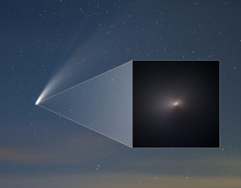 «Хабблу» удалось снять крупный план кометы NEOWISE