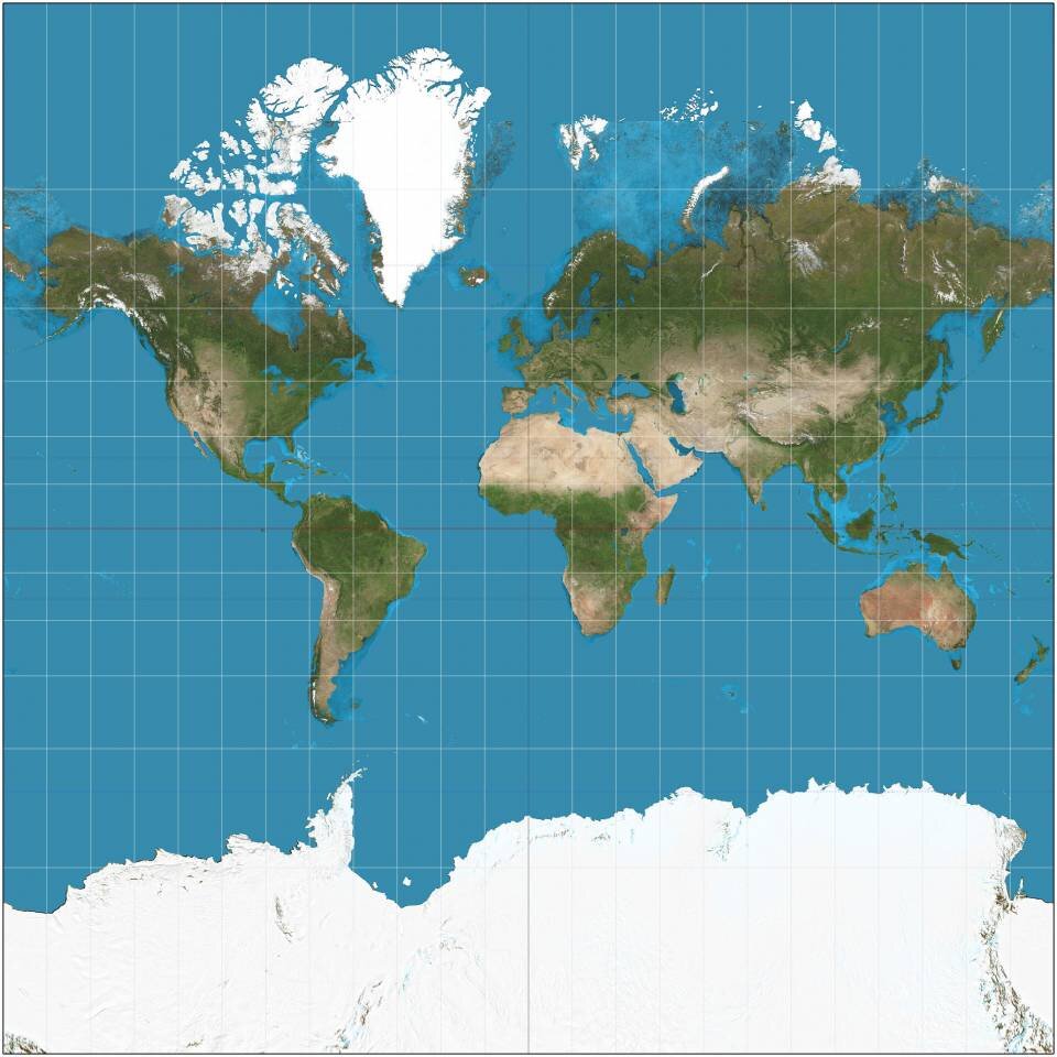 Реалистичная карта мира