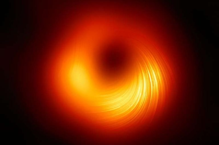 Астрономы впервые засняли магнитные поля на краю черной дыры M87