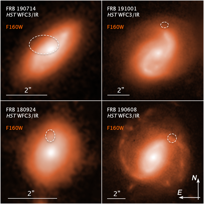 «Хаббл» відстежив п'ять швидких радіовсплесков до їх рідних галактик