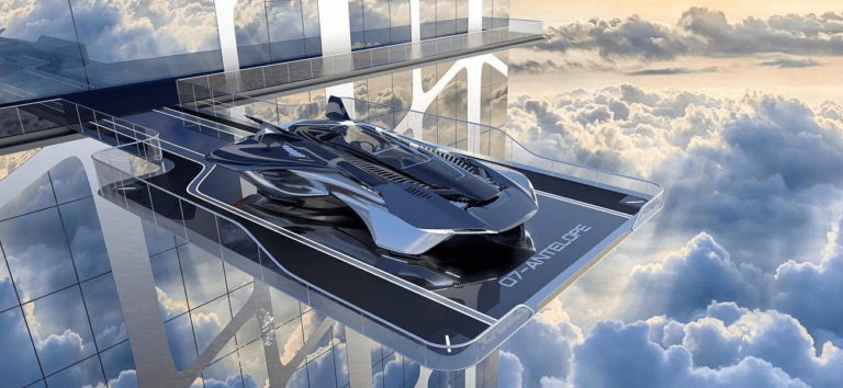 Прототип нового гиперкара типа eVTOL летает со скоростью 217 км/ч на высоте 900 м