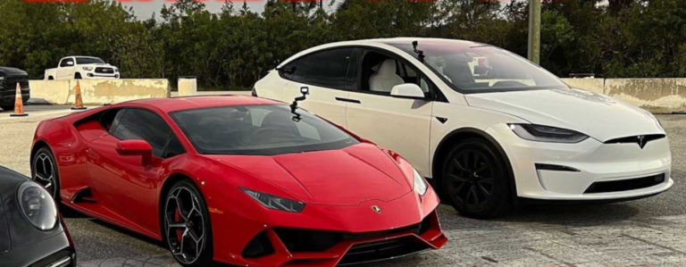 Tesla против Lamborghini: электрокар и обычный автомобиль поучаствовали в гонках