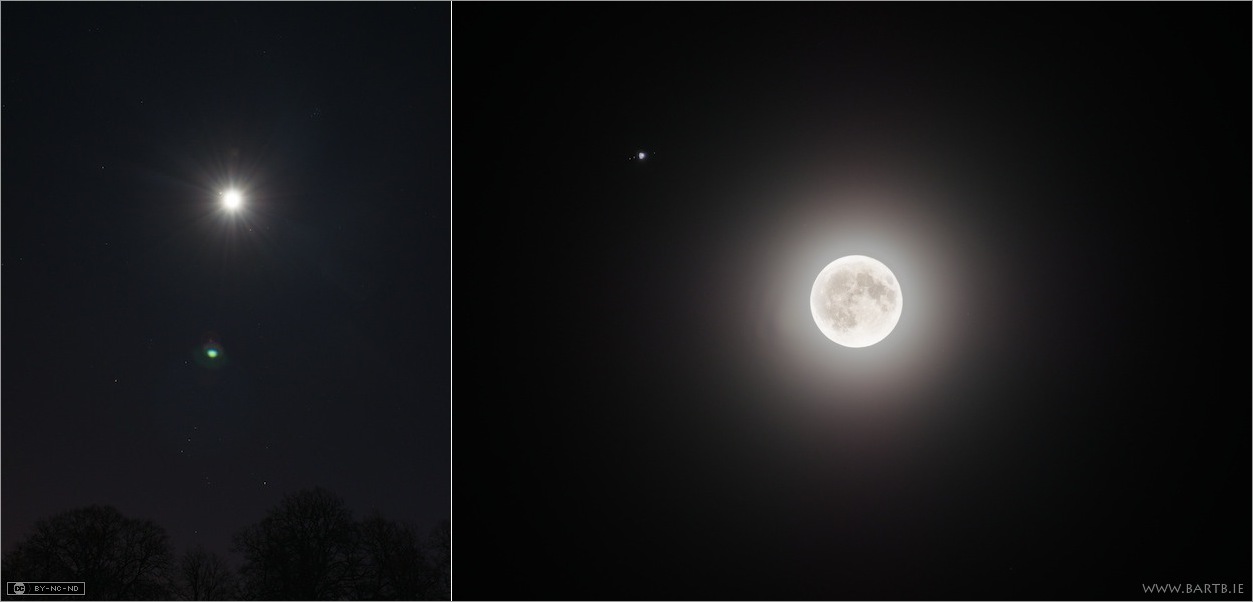 Луна и юпитер 2024