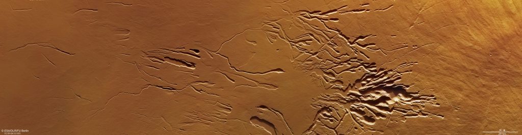 Огромный вулкан на Марсе показали в большом разрешении
