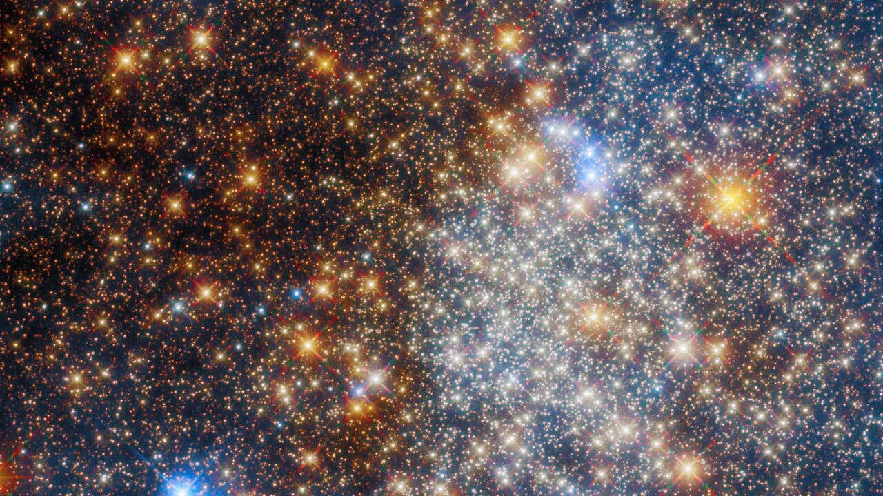 «Хаббл» рассмотрел шаровое скопление сквозь пыль Млечного Пути