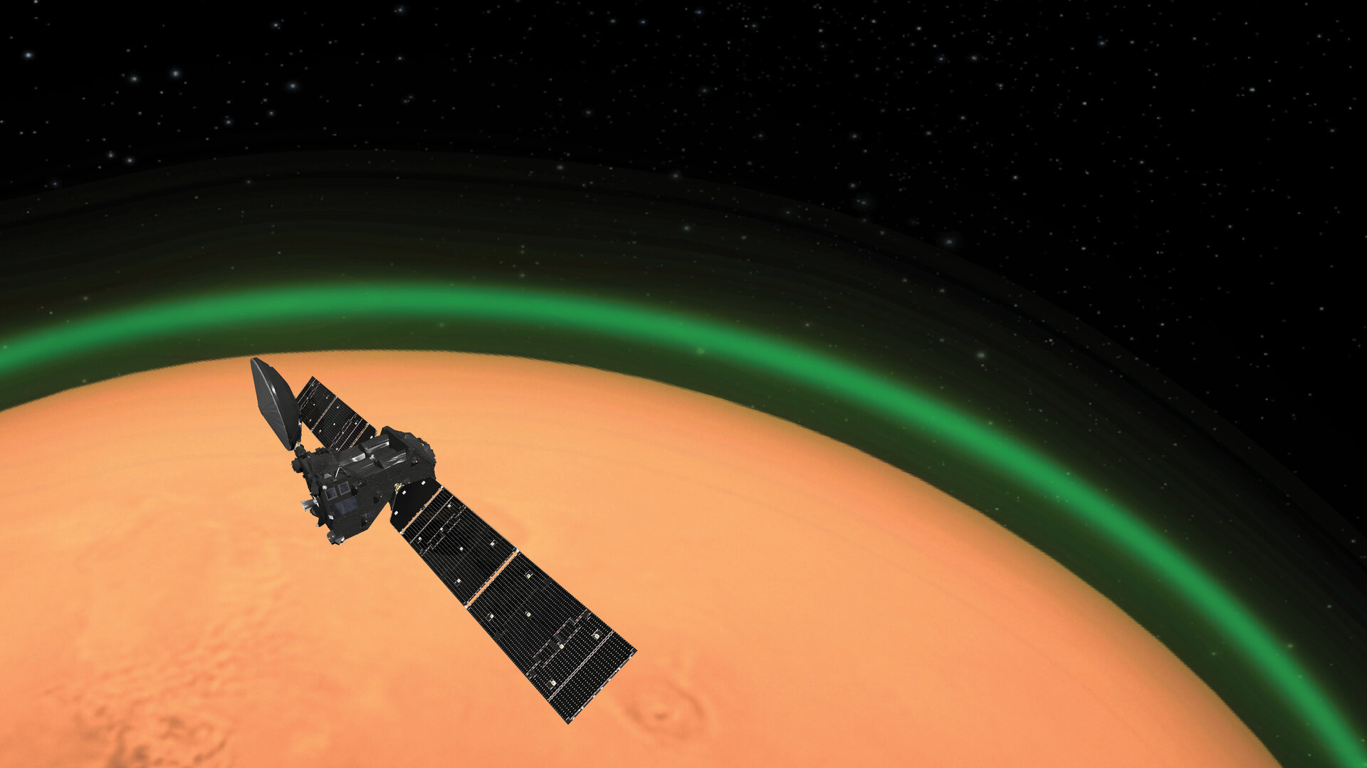Ученые показали, что колонизаторы Марса увидят в ночном небе на Красной планете
