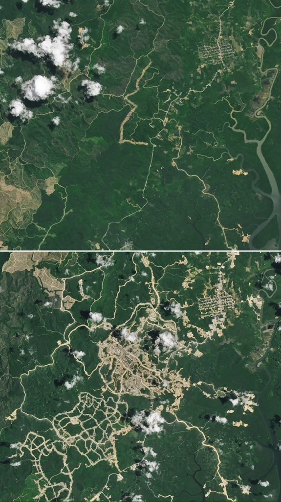 Посмотрите из космоса, как растет новая столица Индонезии