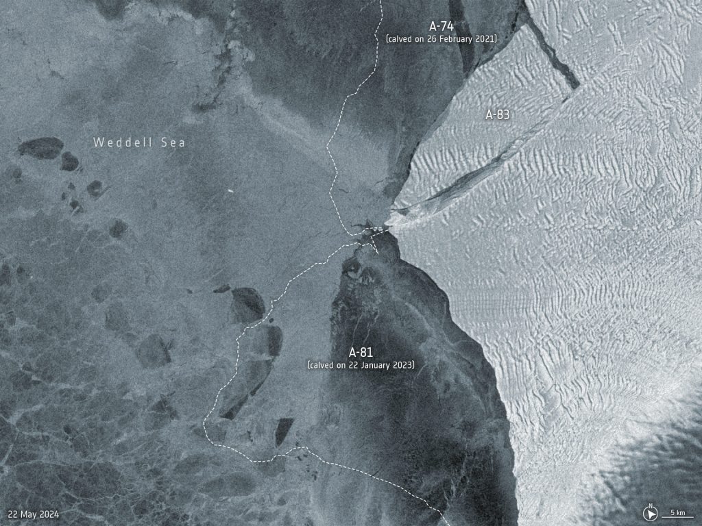 Айсберг размером с Хабаровск откололся от ледника в Антарктиде