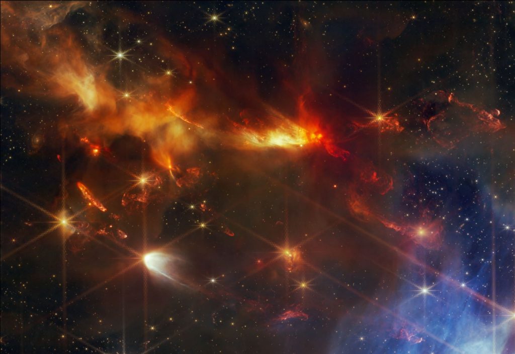 Потоки газа на снимке «Уэбба» подтвердили теорию рождения молодых звезд